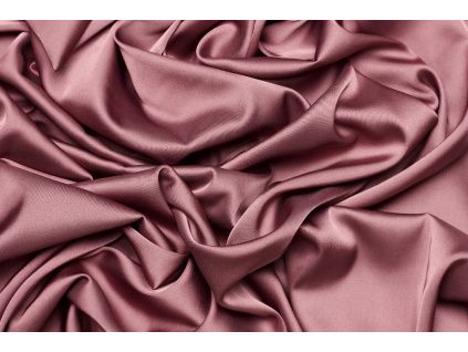 Saténové umělé hedvábí | Silky Armani - Starorůžová tmavá