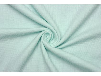 Dvojitá gázovina | mušelín - Zelená mint světlá