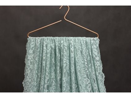 Krajka elastická nylon - Pastelově tyrkysově zelená