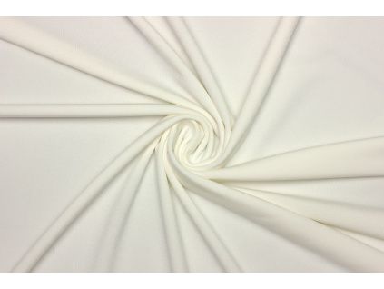 Úplet polyester tenký - Perlově bílá/Ivory