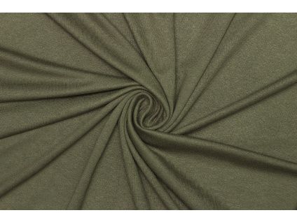 Úplet viskózový - Khaki zelená