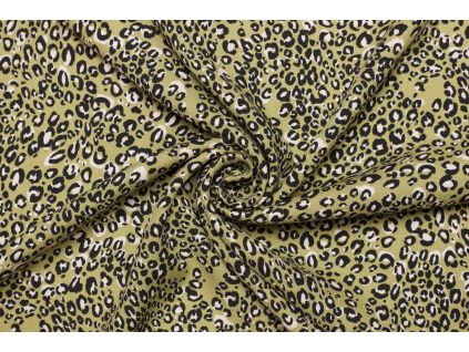 Šatový | halenkový žoržet viskózový - Zvířecí vzor leopard