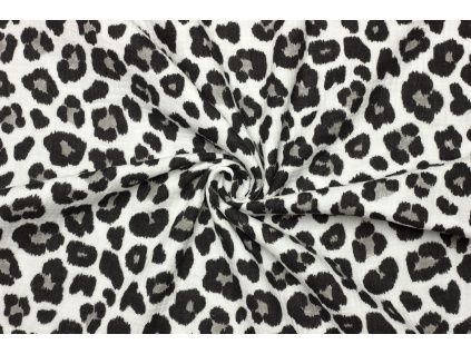 Dvojitá gázovina | mušelín - Zvířecí vzor leopard