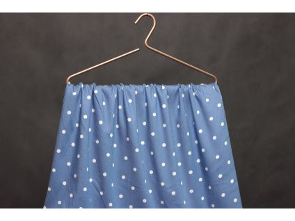 Riflovina | Denim šatová směsová - Puntíkový vzor