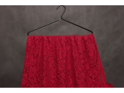Krajka bavlna | nylon - Červená bordó