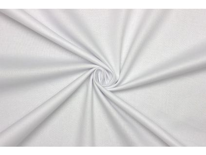 Bavlněný Kepr (twill) směsový elastický - Bílý