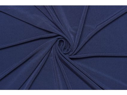 Úplet polyester tenký - Tmavě modrá
