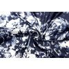 Satén vzorovaný elastický - Batikovaný vzor růže