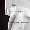 Bílá voálová záclonovina s olůvkem - Šrafovaný vzor 300 cm šíře